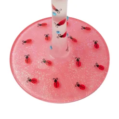 Lolita Ladybird Handpainted Wine Glass, 15 oz.
