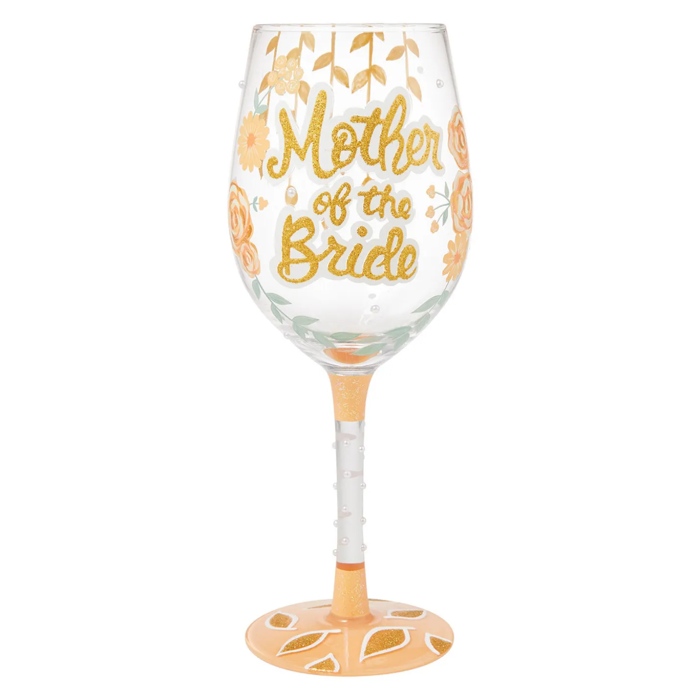 Lolita Mother of the Bride Handpainted Wine Glass, 15 oz.