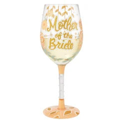Lolita Mother of the Bride Handpainted Wine Glass, 15 oz.