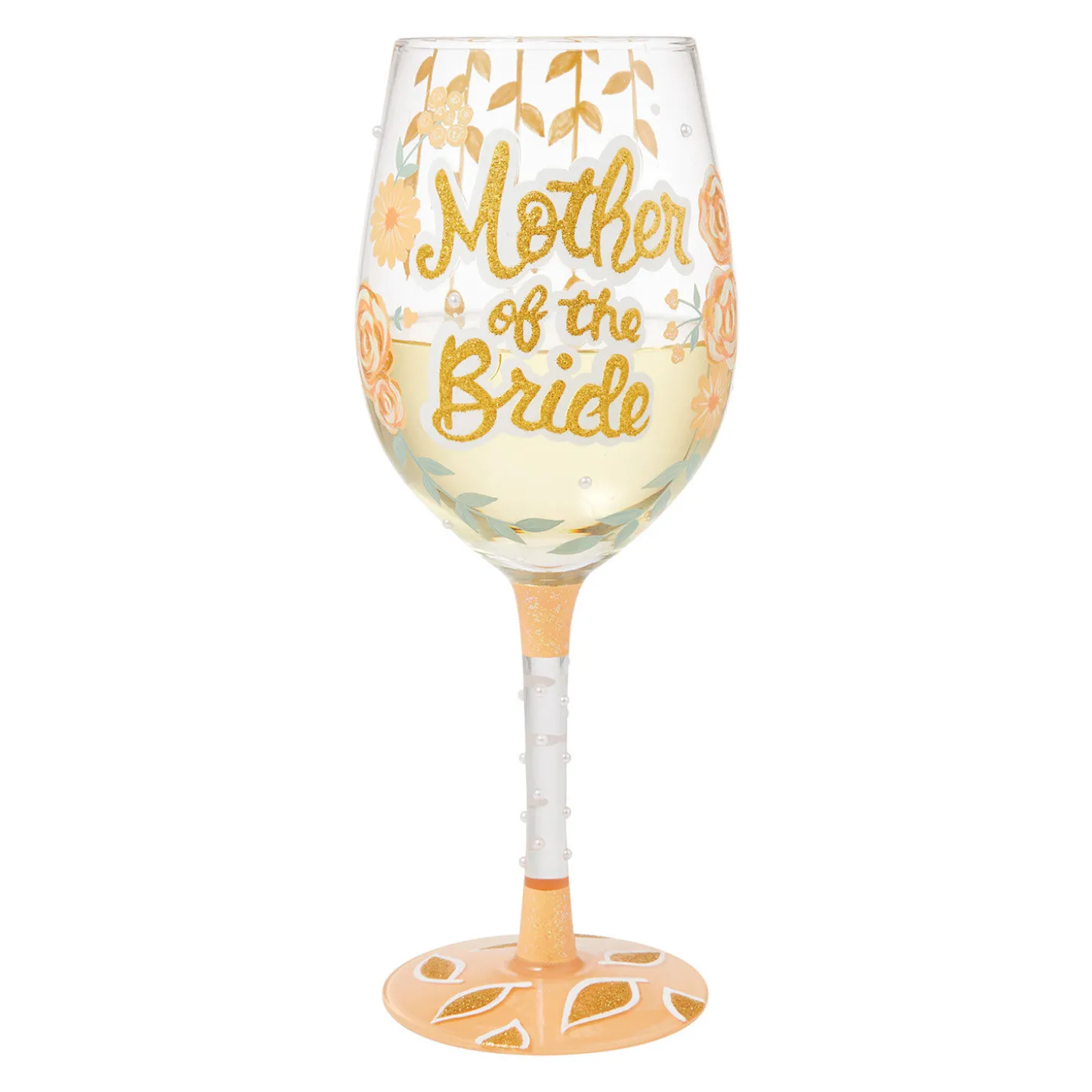 Lolita Mother of the Bride Handpainted Wine Glass, 15 oz.