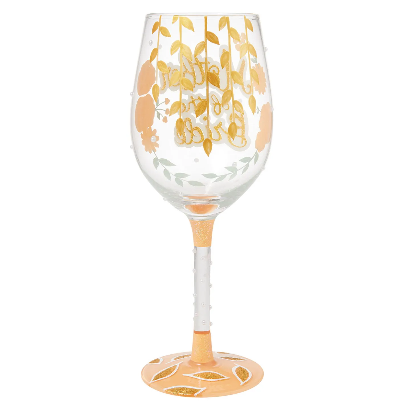Lolita Mother of the Bride Handpainted Wine Glass, 15 oz.