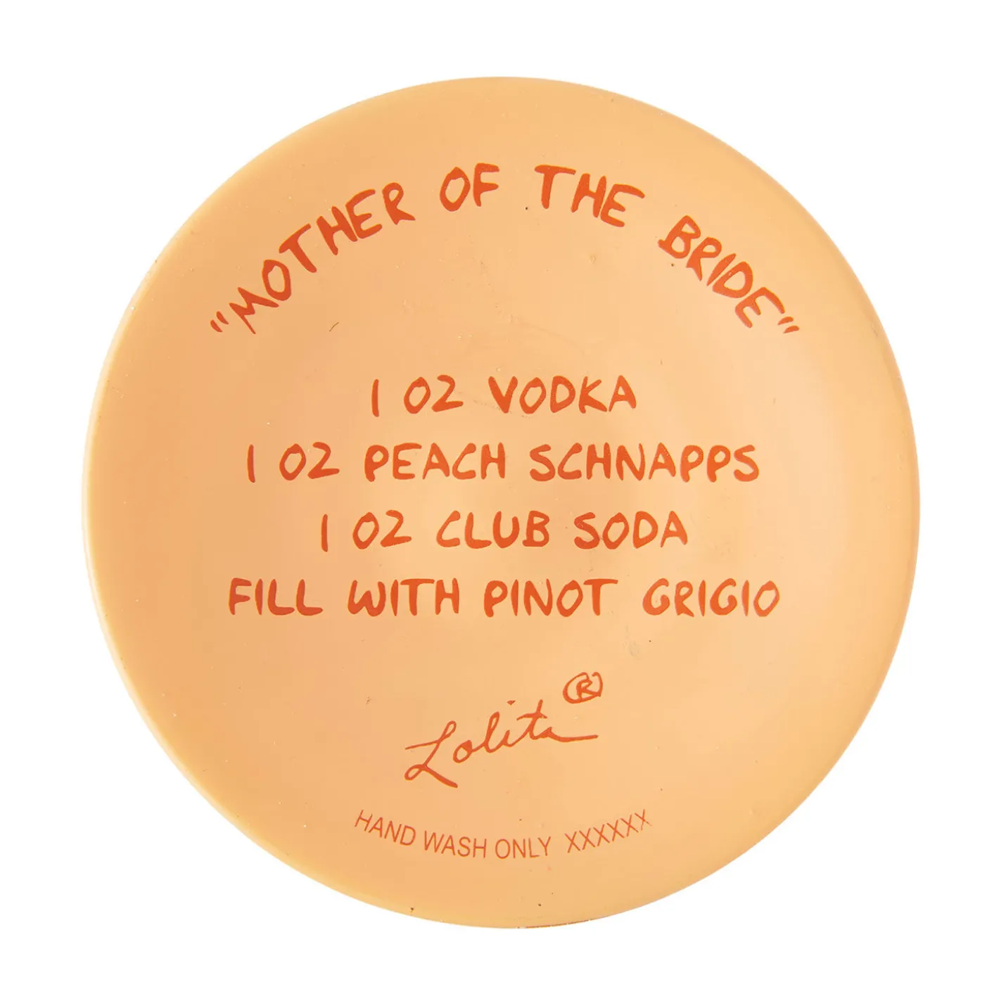 Lolita Mother of the Bride Handpainted Wine Glass, 15 oz.