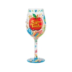 Lolita Super Teacher Handpainted Wine Glass, 15 oz.