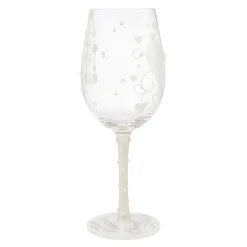 Lolita Two Hearts One Love Handpainted Wine Glass, 15 oz.