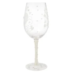 Lolita Two Hearts One Love Handpainted Wine Glass, 15 oz.