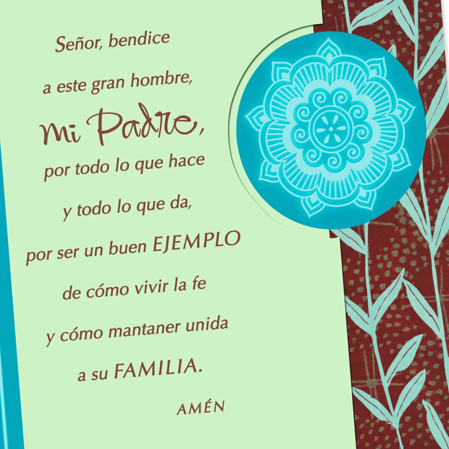 Lord Bless You Spanish-Language Birthday Card for Dad