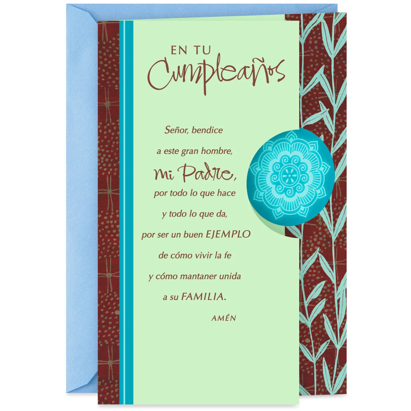 Lord Bless You Spanish-Language Birthday Card for Dad