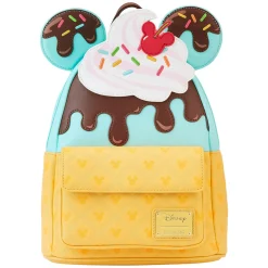 Loungefly Disney Mickey and Minnie Ice Cream Cone Mini Backpack