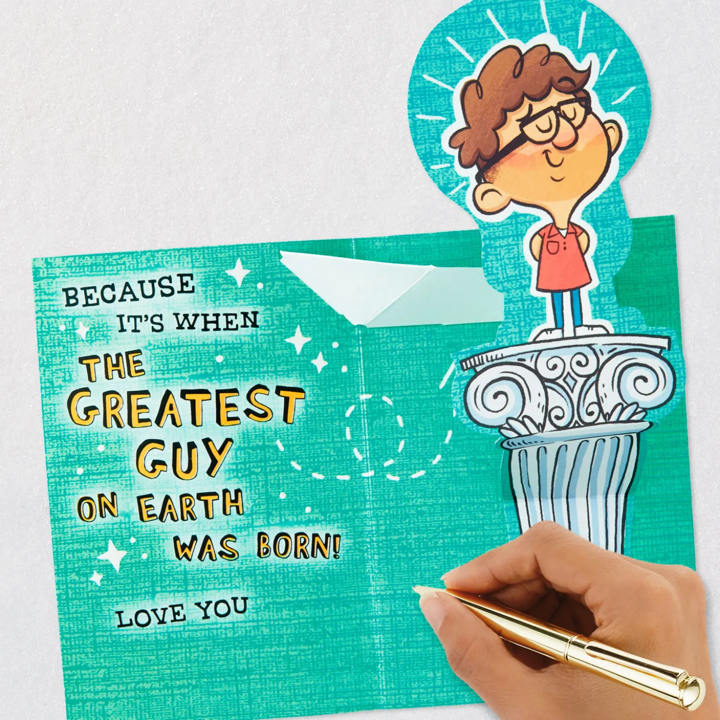 Love This Day and You Funny Pop-Up Birthday Card for Him
