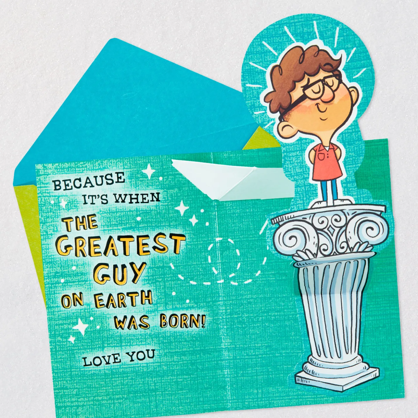 Love This Day and You Funny Pop-Up Birthday Card for Him