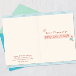 Love and Prayers Today and Always Baptism Card for Goddaughter