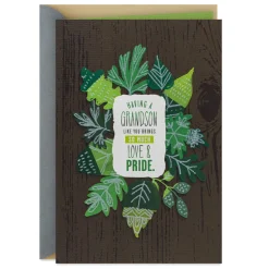 Love and Pride Birthday Card for Grandson