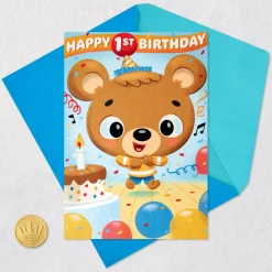 Loved From Head to Toe Pop-Up First Birthday Card for Boy