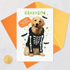 Loved a Skele-Ton Halloween Card for Grandson