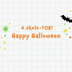 Loved a Skele-Ton Halloween Card for Grandson