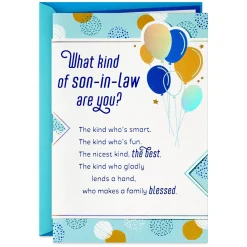 Loved Just Like a Son Birthday Card for Son-in-Law