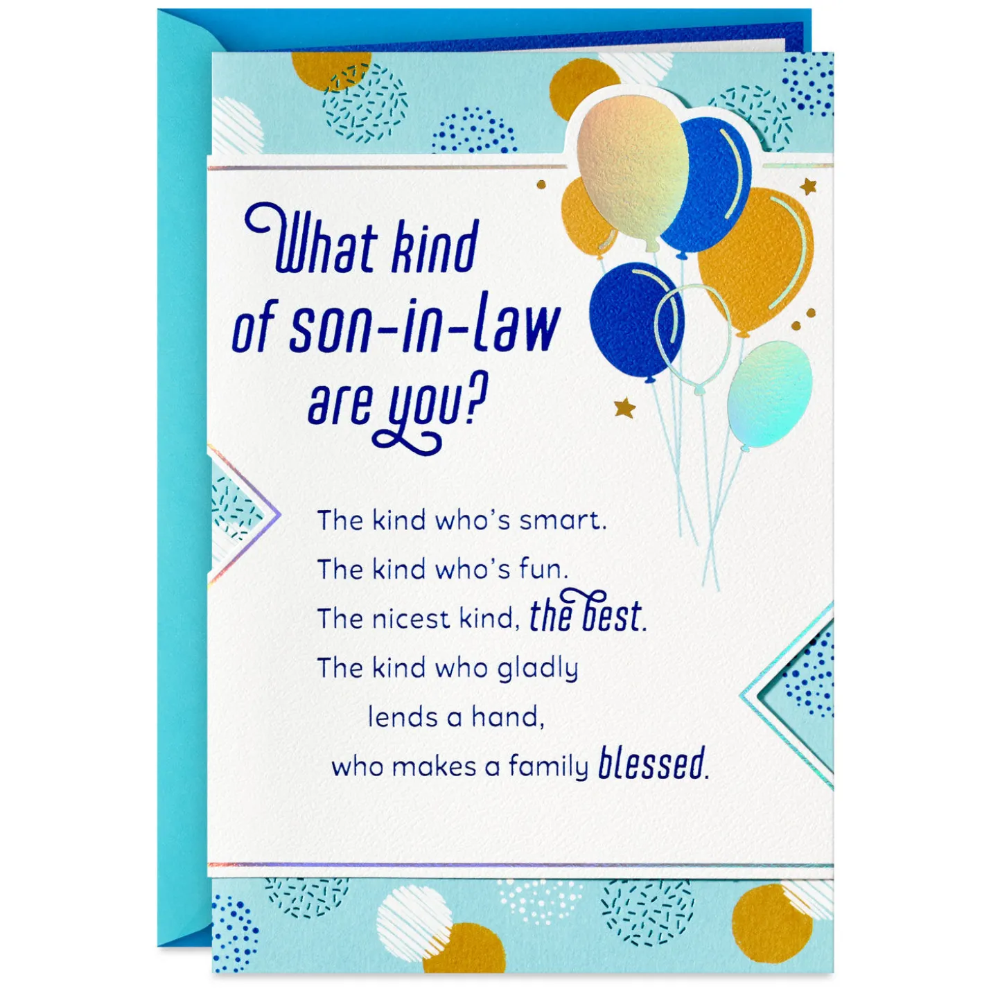 Loved Just Like a Son Birthday Card for Son-in-Law
