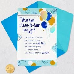 Loved Just Like a Son Birthday Card for Son-in-Law