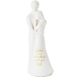 Love Is an Adventure Embracing Couple Figurine, 8.75"