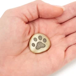 Love Is Furever Paw Print Metal Pocket Token
