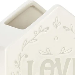 Love Lives Here House-Shaped Vase