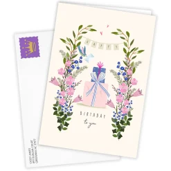 Lovely Floral Custom Birthday Card