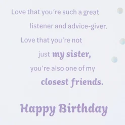 Love So Much About You Birthday Card for Sister