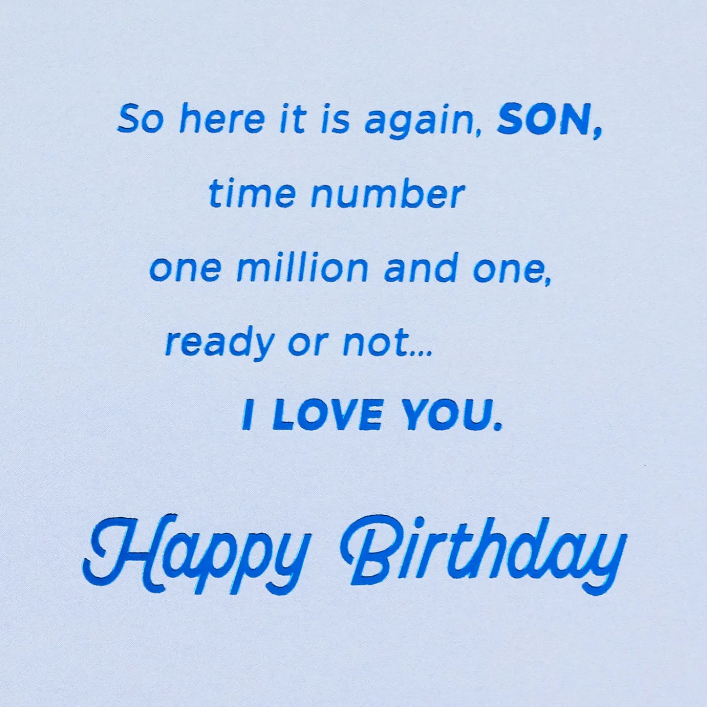Love You a Million Times Birthday Card for Son