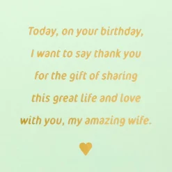 Love You More Every Year Birthday Card for Wife