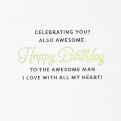 Loving and Celebrating You Romantic Birthday Card for Him