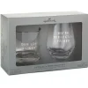 Lowball and Stemless Wine Glass, Set of 2