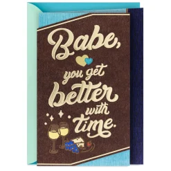 Lucky Me to Savor It All Romantic Birthday Card for Him