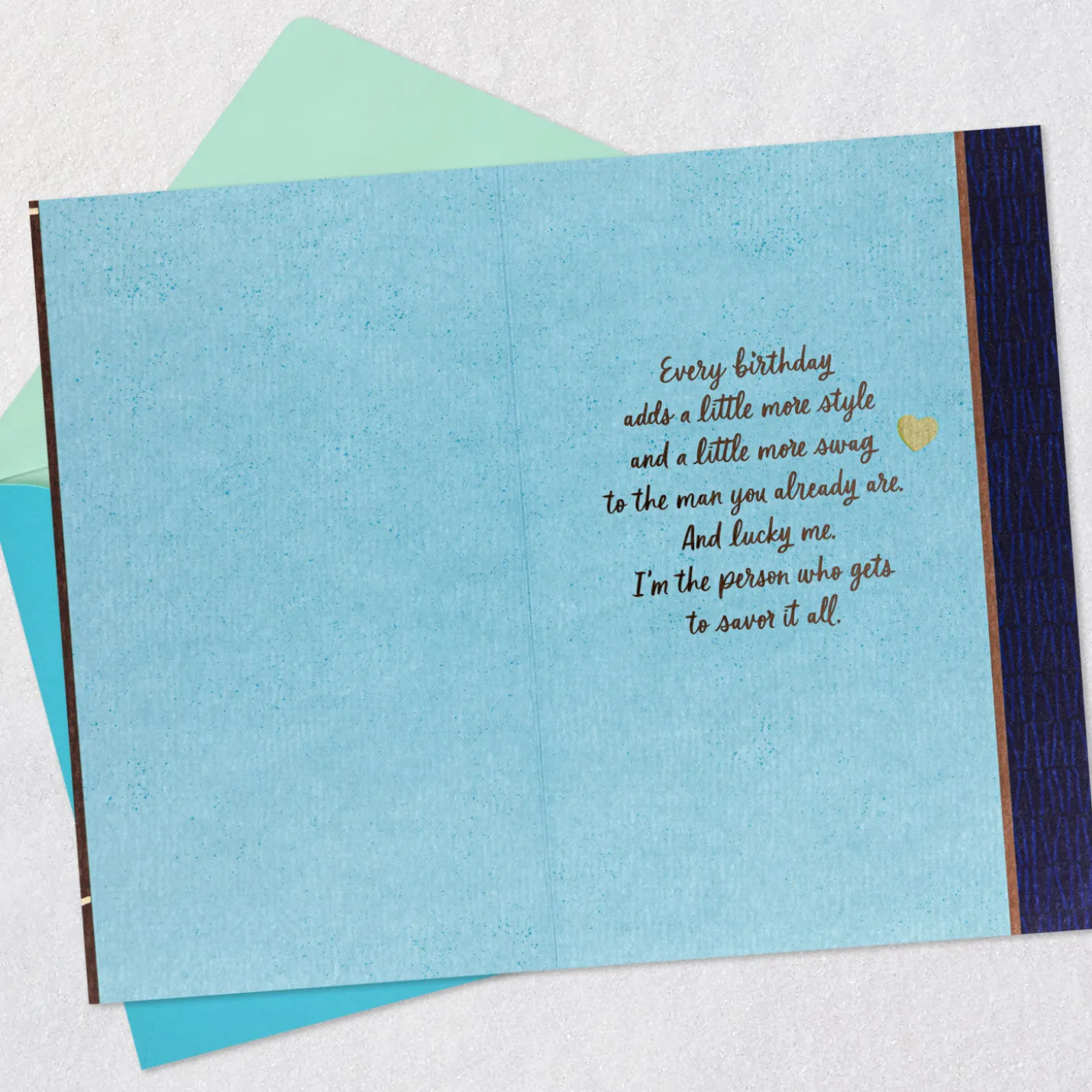 Lucky Me to Savor It All Romantic Birthday Card for Him