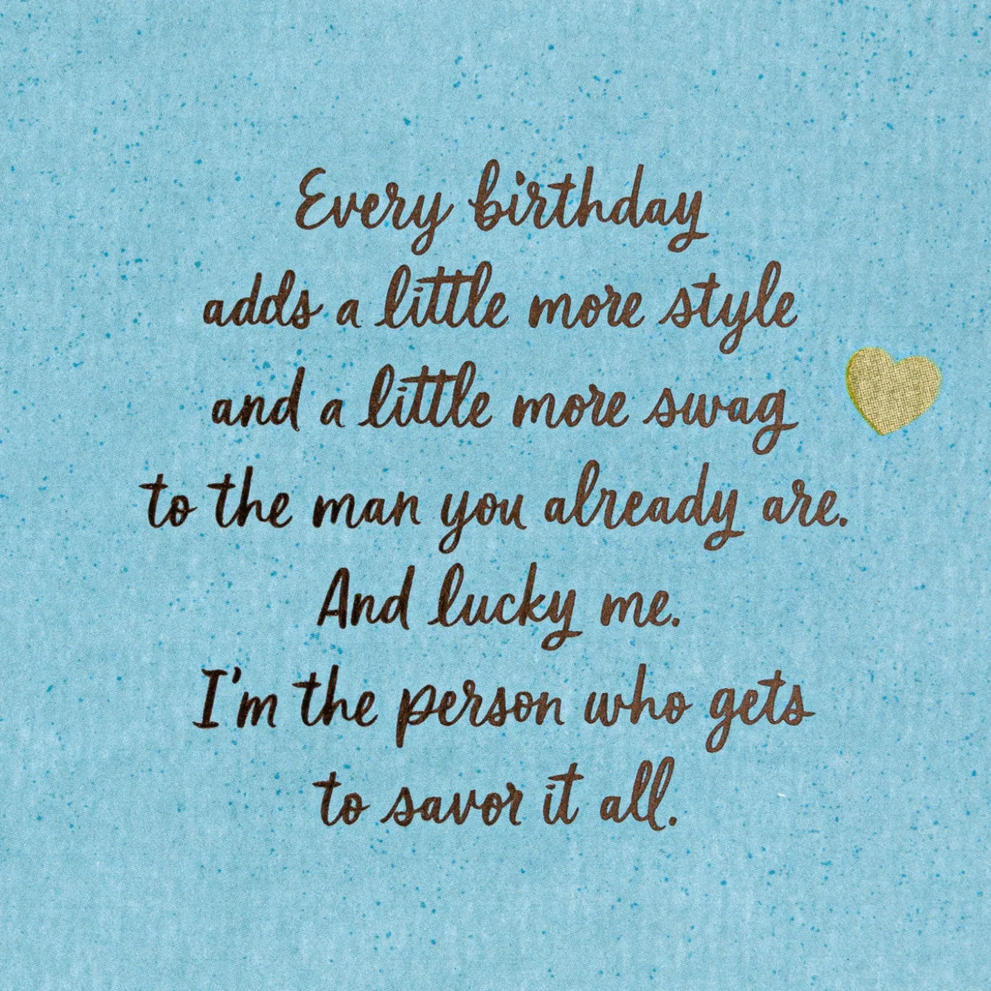 Lucky Me to Savor It All Romantic Birthday Card for Him