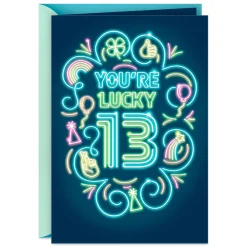 Lucky to Know You 13th Birthday Card