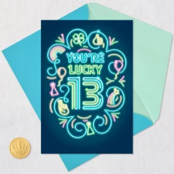 Lucky to Know You 13th Birthday Card