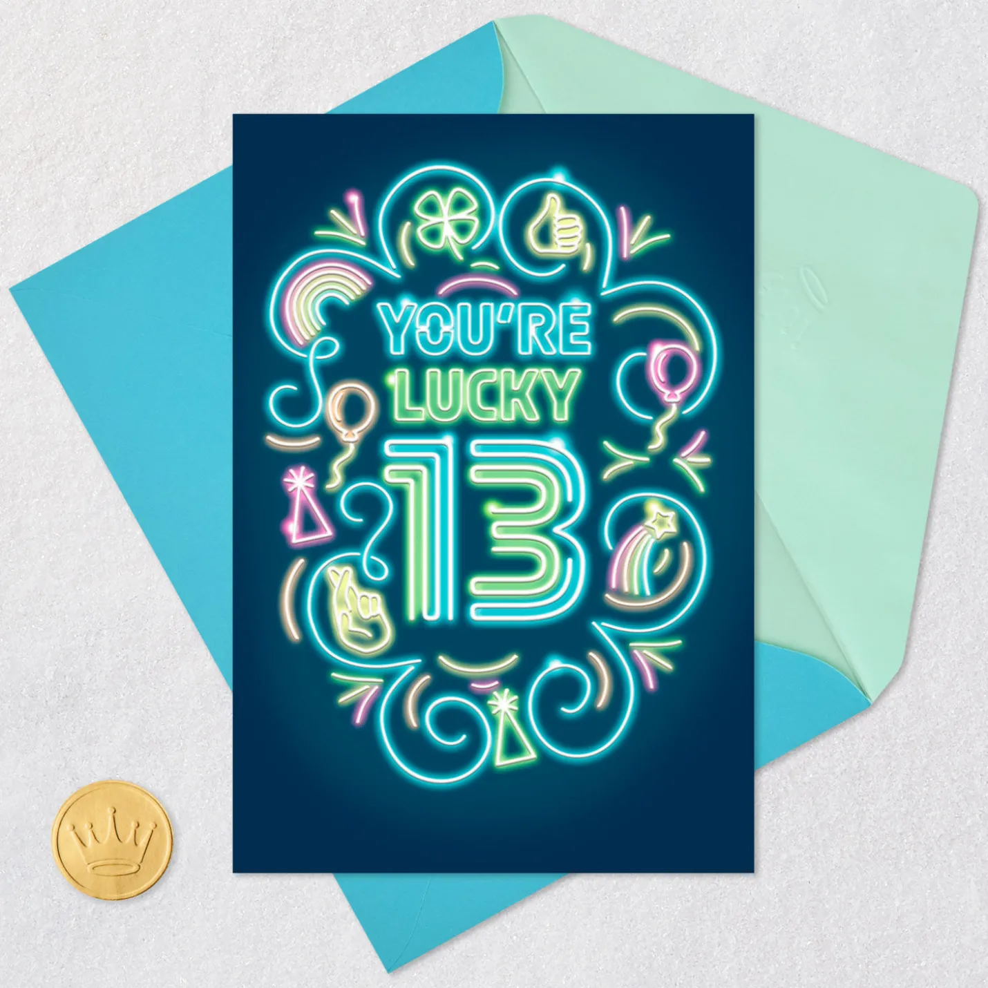 Lucky to Know You 13th Birthday Card
