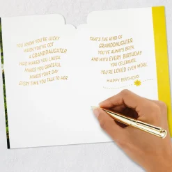 Lucky to Love You Birthday Card for Granddaughter
