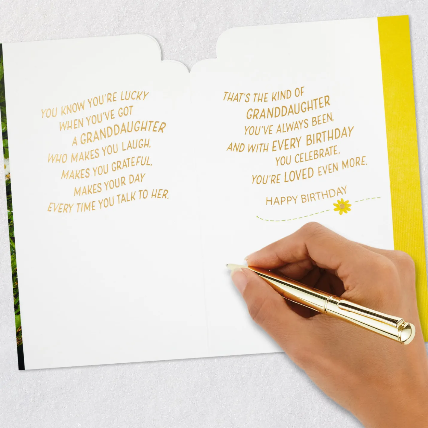 Lucky to Love You Birthday Card for Granddaughter