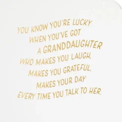 Lucky to Love You Birthday Card for Granddaughter