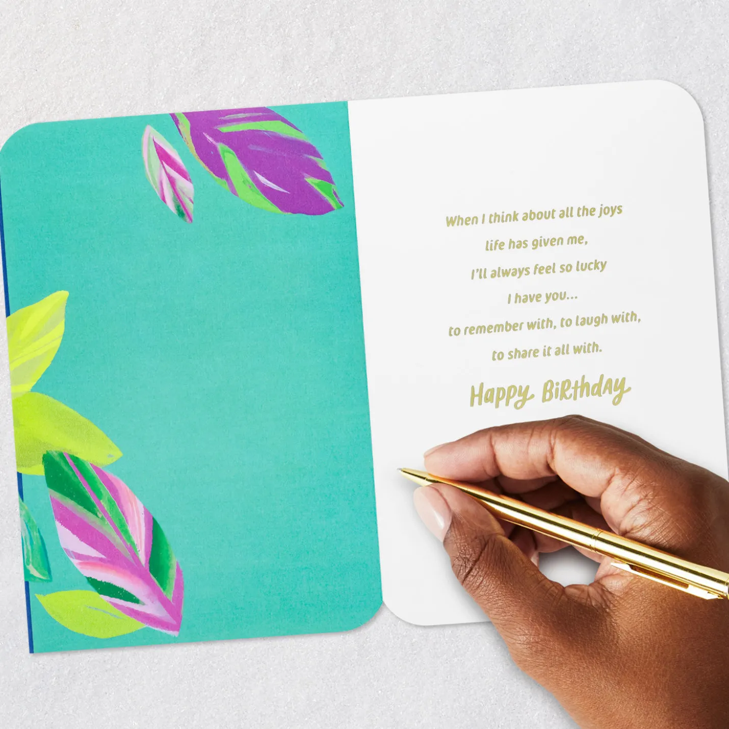Lucky to Share It All With You Birthday Card for Sister