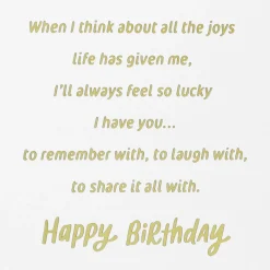 Lucky to Share It All With You Birthday Card for Sister