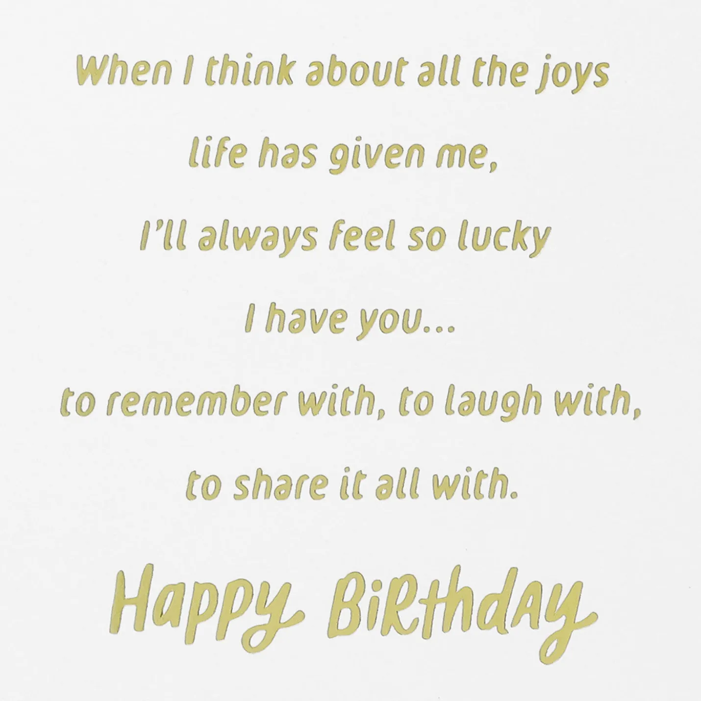 Lucky to Share It All With You Birthday Card for Sister