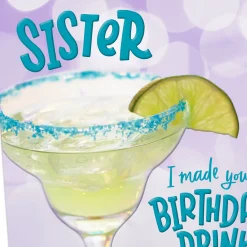 Made You a Drink You'll Love Funny Birthday Card for Sister