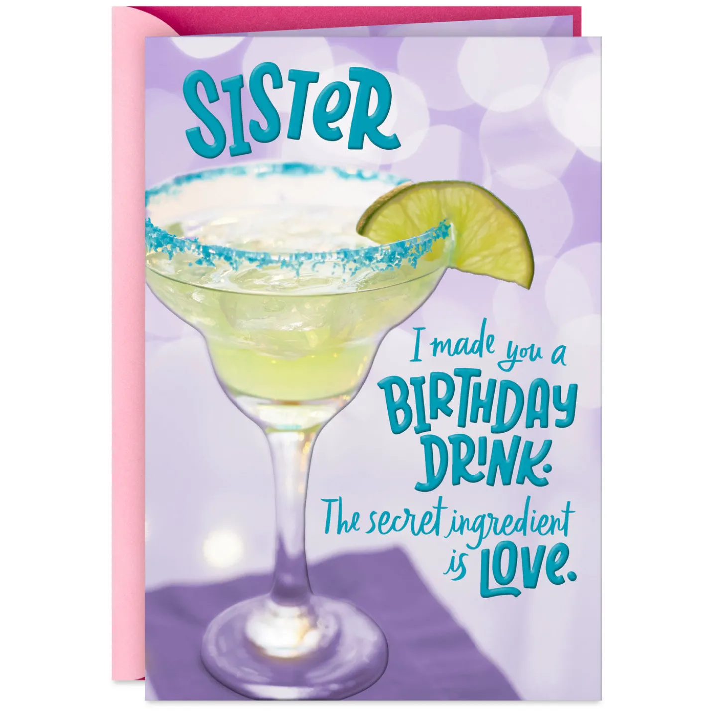 Made You a Drink You'll Love Funny Birthday Card for Sister