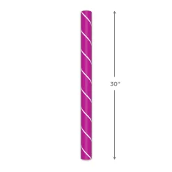Magenta With White Stripes Wrapping Paper, 20 sq. ft.