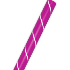 Magenta With White Stripes Wrapping Paper, 20 sq. ft.