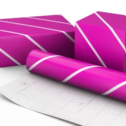 Magenta With White Stripes Wrapping Paper, 20 sq. ft.