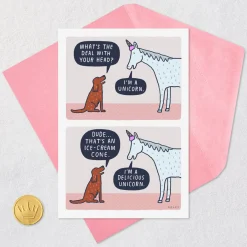 Magical and Delicious Unicorn Funny Birthday Card