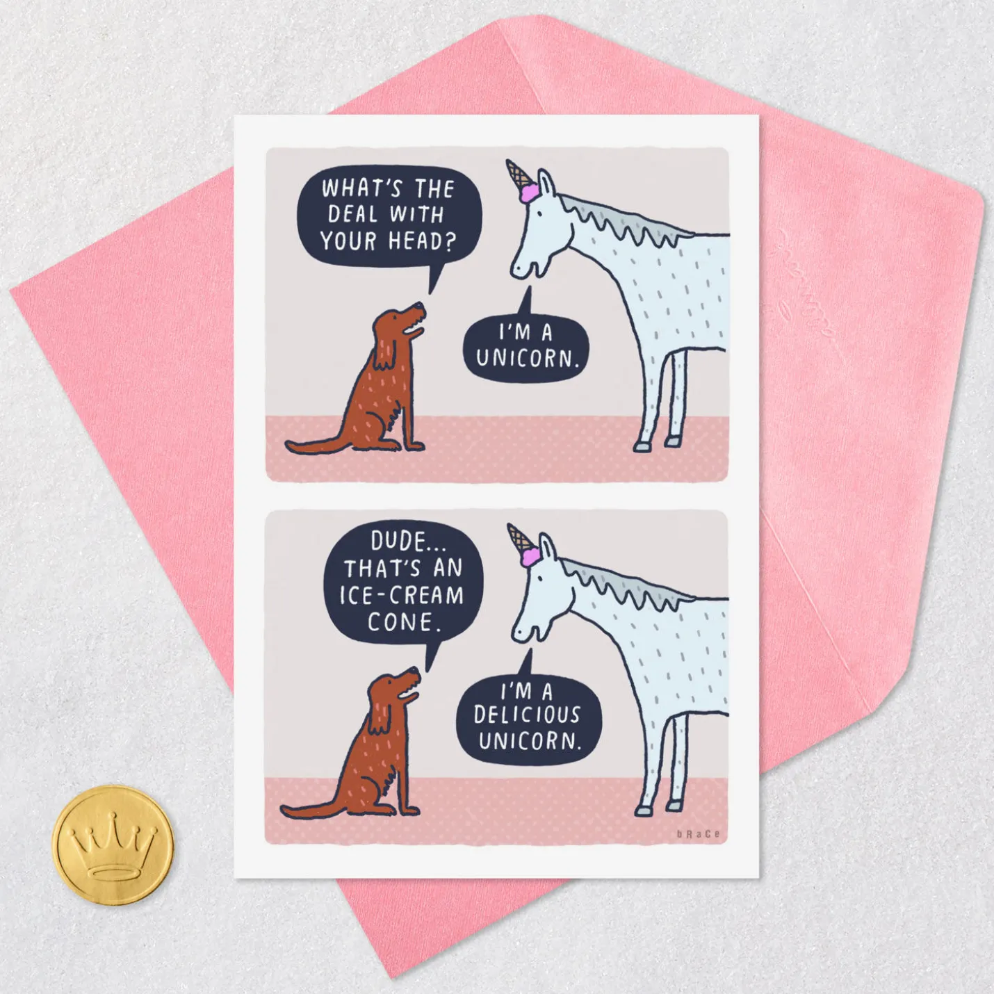 Magical and Delicious Unicorn Funny Birthday Card